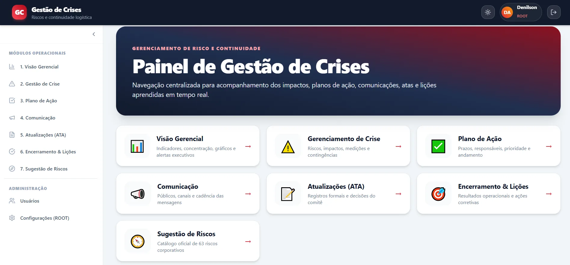 Capa do projeto Gerenciamento de Riscos